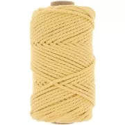 Light Yellow - 3mm Macramé cotton cord spool - Light Yellow x50m 3mm Macramé cotton cord spool - Light Yellow x50m