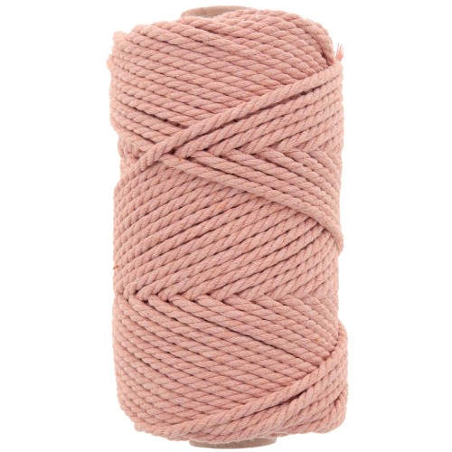 3mm Macramé cotton cord spool - Nude x50m
