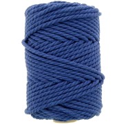 5mm Macramé Cotton Cord Spool - Night Blue x50m|raw }}