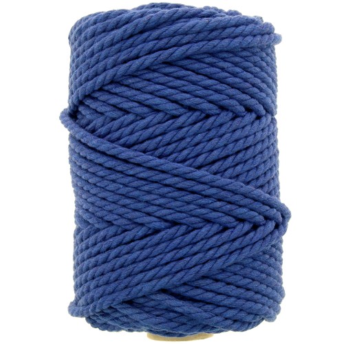 5mm Macramé Cotton Cord Spool - Night Blue x50m