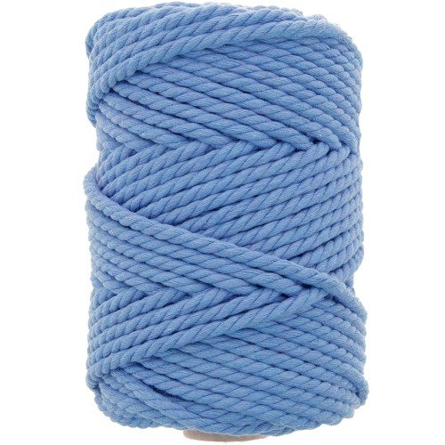 5mm Macramé Cotton Cord Spool - Light Blue x50m
