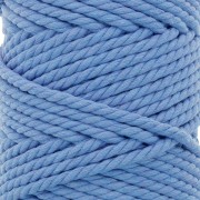 5mm Macramé Cotton Cord Spool - Light Blue x50m