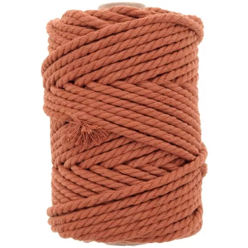 5mm Macramé Cotton Cord Spool - Cinnamon x50m