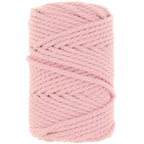 Spool of 5mm cotton cord for macramé - Baby Pink x50m