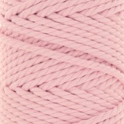 Spool of 5mm cotton cord for macramé - Baby Pink x50m