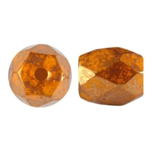 6x5mm Baros® Glass Beads by Puca® - Frost Tangerine Bronze x10g