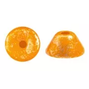 4x2mm Konos® Glass Beads by Puca® - Frost Tangerine Gold Splash x10g