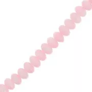 6x4mm Round Heishi beads - dyed mother of pearl - Light Pink x38cm