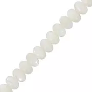 Rondelle beads - Heishi dyed mother-of-pearl 6x4 mm - Ivory x39cm