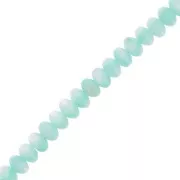 6x4mm Round Heishi beads - dyed mother of pearl - Mint x38cm