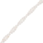 2.5mm Round dyed mother of pearl beads - White x37cm