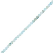 2.5mm Round dyed mother of pearl beads - Mint x38cm|raw }}