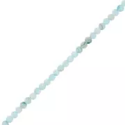 2.5mm Round dyed mother of pearl beads - Mint x38cm