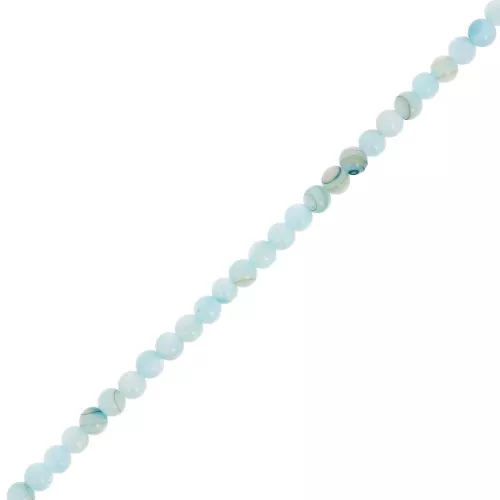 2.5mm Round dyed mother of pearl beads - Mint x38cm
