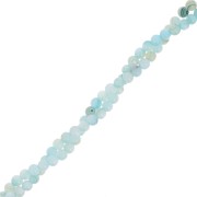 2.5mm Round dyed mother of pearl beads - Mint x38cm