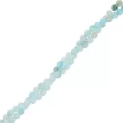 2.5mm Round dyed mother of pearl beads - Mint x38cm