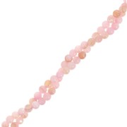 2.5mm Round dyed mother of pearl beads - Light Pink x38cm