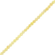 2.5mm Round dyed mother of pearl beads - Light Yellow x38cm|raw }}