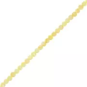2.5mm Round dyed mother of pearl beads - Light Yellow x38cm
