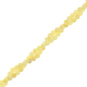 2.5mm Round dyed mother of pearl beads - Light Yellow x38cm