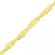 2.5mm Round dyed mother of pearl beads - Light Yellow x38cm