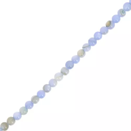2.5mm Round dyed mother of pearl beads - Blue x38cm
