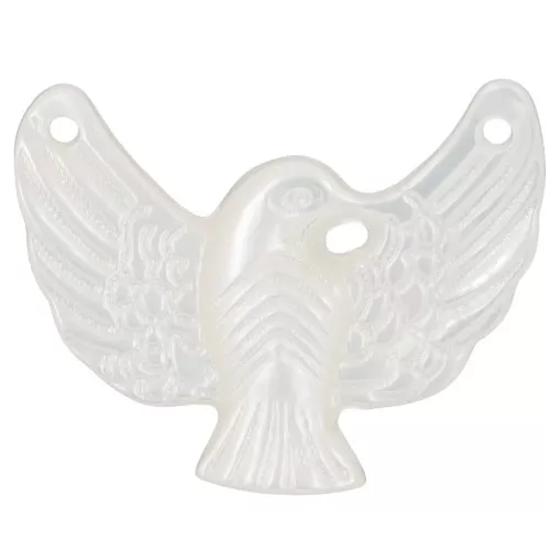 14x18mm Mother of Pearl Dove Pendant spacer - Natural x1