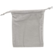 100x120mm Velvet Jewellery Pouch - Light Grey x1