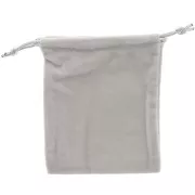 100x120mm Velvet Jewellery Pouch - Light Grey x1