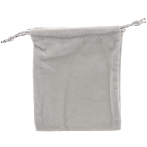 100x120mm Velvet Jewellery Pouch - Light Grey x1