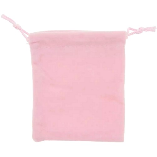 Velvet jewelry pouch 100x120 mm - Pink x1