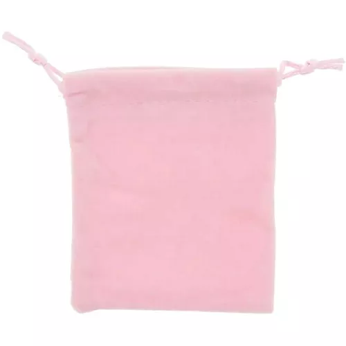 Velvet jewelry pouch 100x120 mm - Pink x1