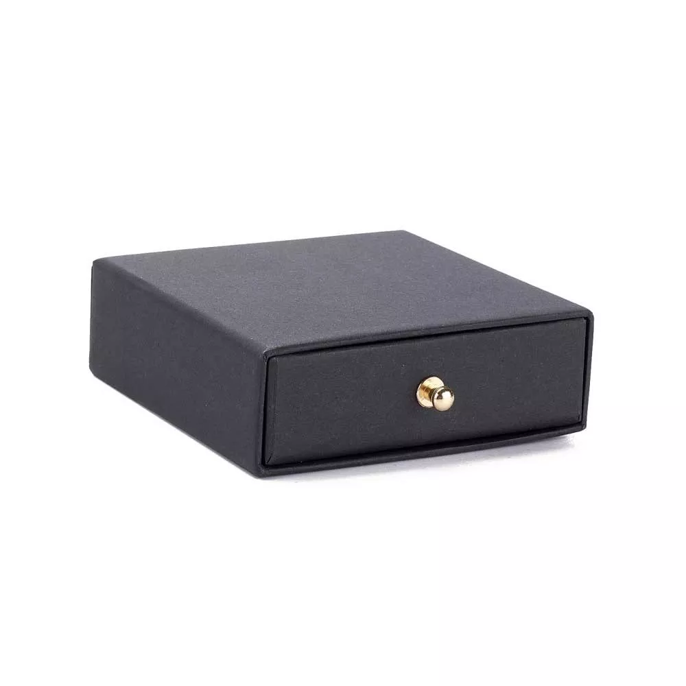 Keadic 17-Piece Jewelry Gift Box Set - 3x3x1 Inch Black Cardboard Boxes With Satin Ribbon & Scissor For Rings, Necklaces, Earrings