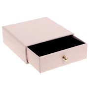 Jewelry box with drawer for cardboard set 9x9x3 cm - Rose - Gold x1