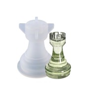 Silicone mold to make the 3D tower of the chessboard 31x22 mm resin x1