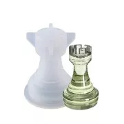 Silicone mold to make the 3D tower of the chessboard 31x22 mm resin x1