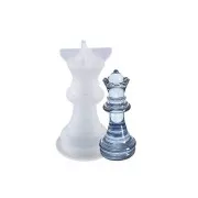 Silicone mold to make the 3D queen of the chessboard 55x24 mm resin x1