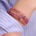 Faced, flattened round beads, 4.5x3mm, dyed gemstone (Lilac Quartz), 35 cm