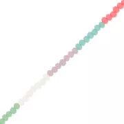 3x2.5mm Round faceted beads - flattened - Opaque pastel matt x45cm