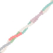 3x2.5mm Round faceted beads - flattened - Opaque pastel matt x45cm