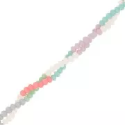 3x2.5mm Round faceted beads - flattened - Opaque pastel matt x45cm