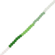 3x2.5mm Round faceted beads - flattened - Opaque Multi-vert matt x45cm