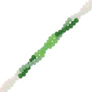 3x2.5mm Round faceted beads - flattened - Opaque Multi-vert matt x45cm