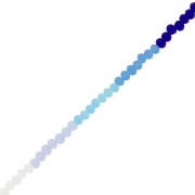 3x2.5mm Round faceted beads - flattened - Multi-blue matt x45cm