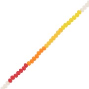 3x2.5mm Round faceted beads - flattened - Red - Yellow matt x45cm|raw }}
