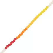 3x2.5mm Round faceted beads - flattened - Red - Yellow matt x45cm