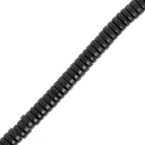 5x1.5mm Round beads Heishi imit gemstone Black dyed agate x40cm