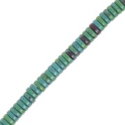 5x1.5mm Round beads Heishi imit gemstone Green-blue dyed agate x40cm|raw }}
