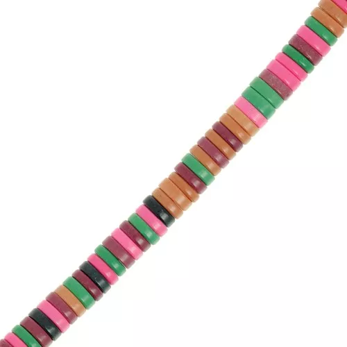 5x1.5mm Round beads Heishi imit gemstone Multicoloured Agate x40cm