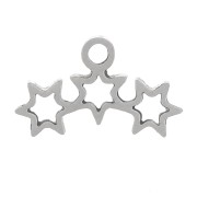 6.5x11mm 304 Stainless Steel Star Charm x1|raw }}